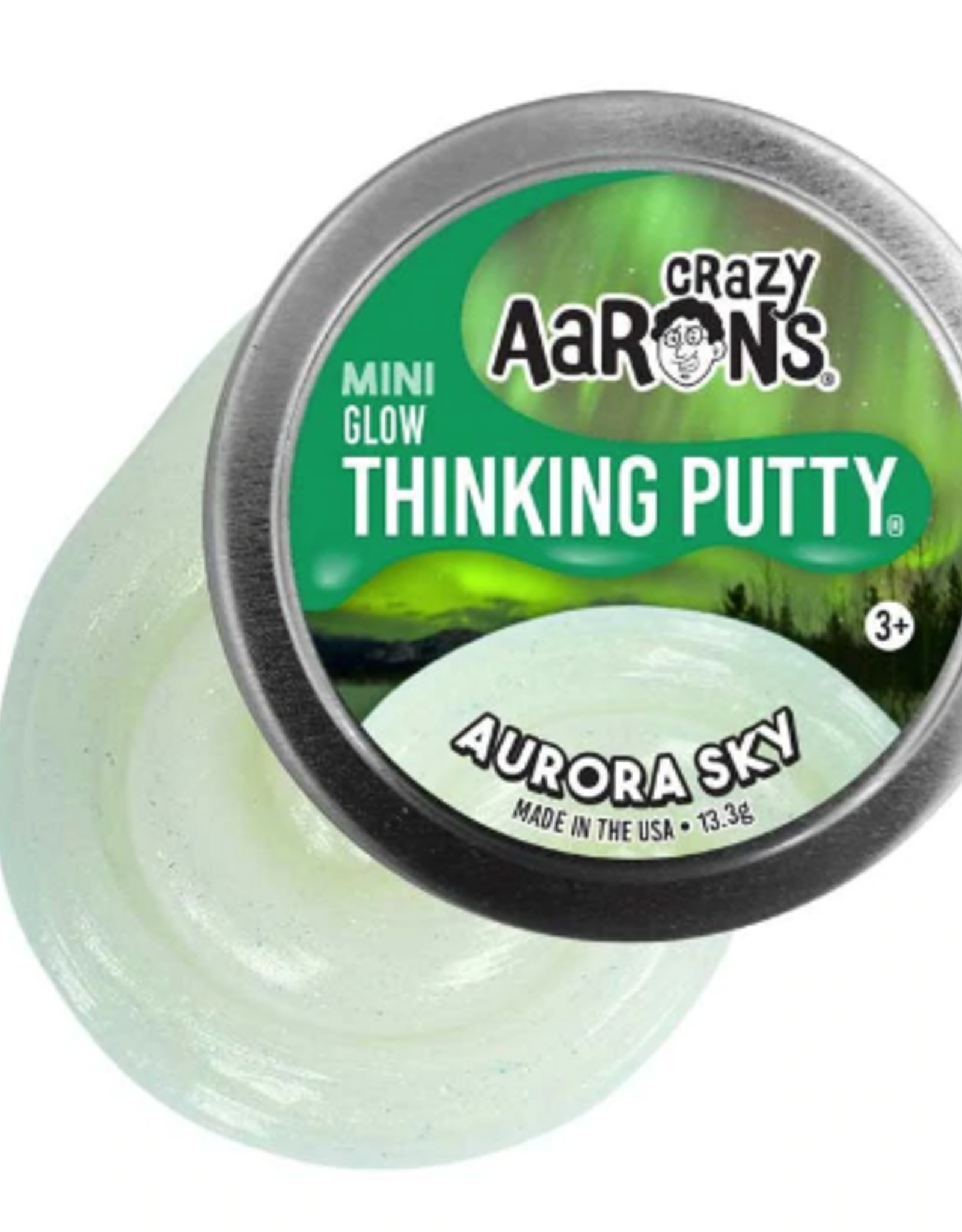 Crazy Aaron's Thinking Putty Crazy Aaron's Mini Tin - Aurora Sky (Glow)