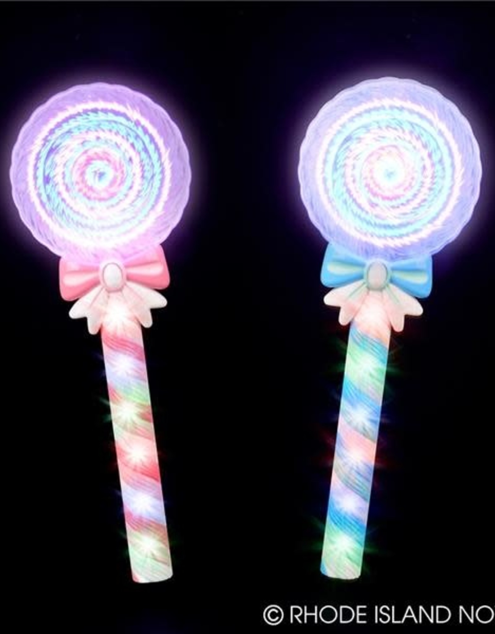 Light Up Spinning Lollipop Wand 12"