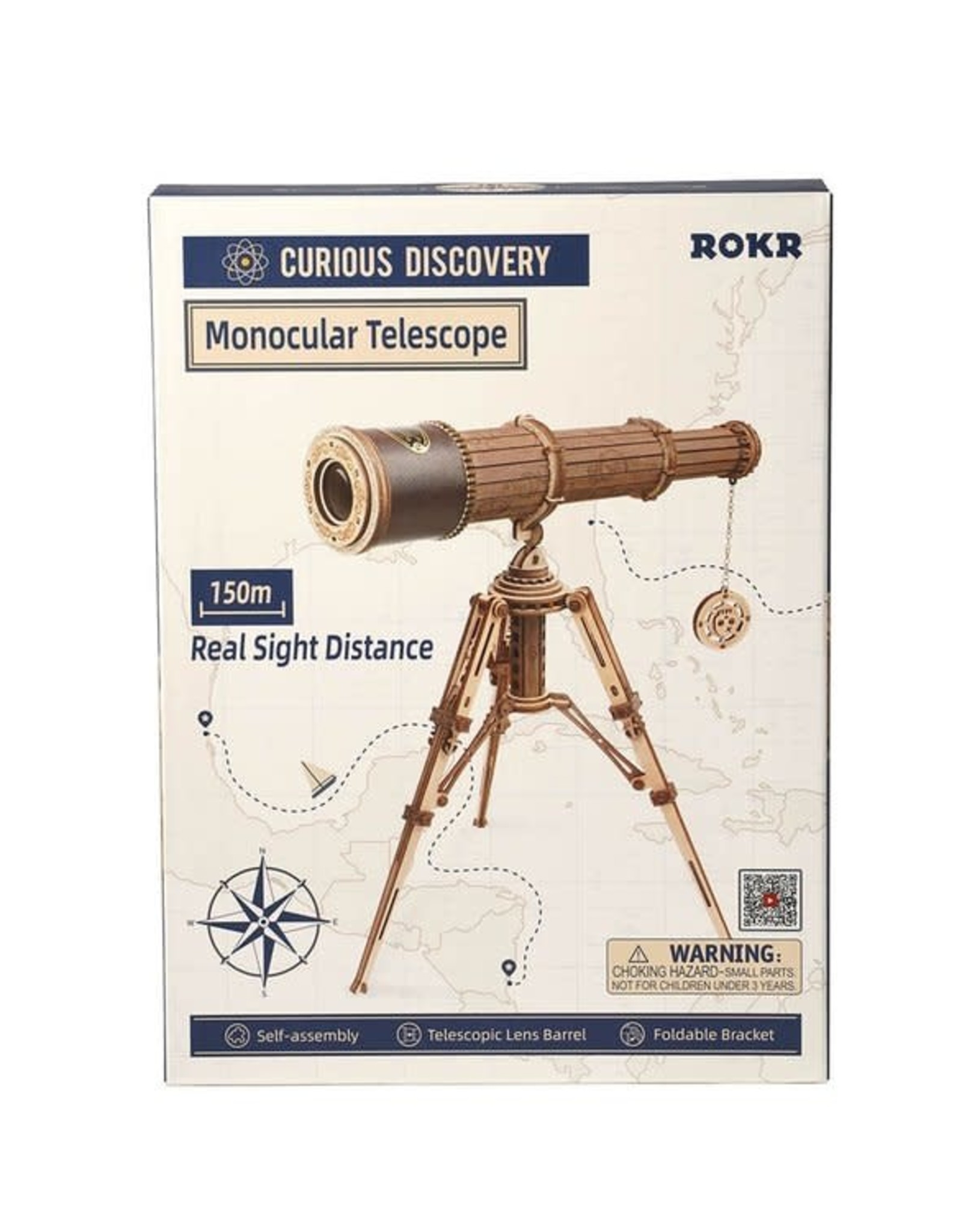 Robotime Wooden Mechanical Gears - Monocular telescope