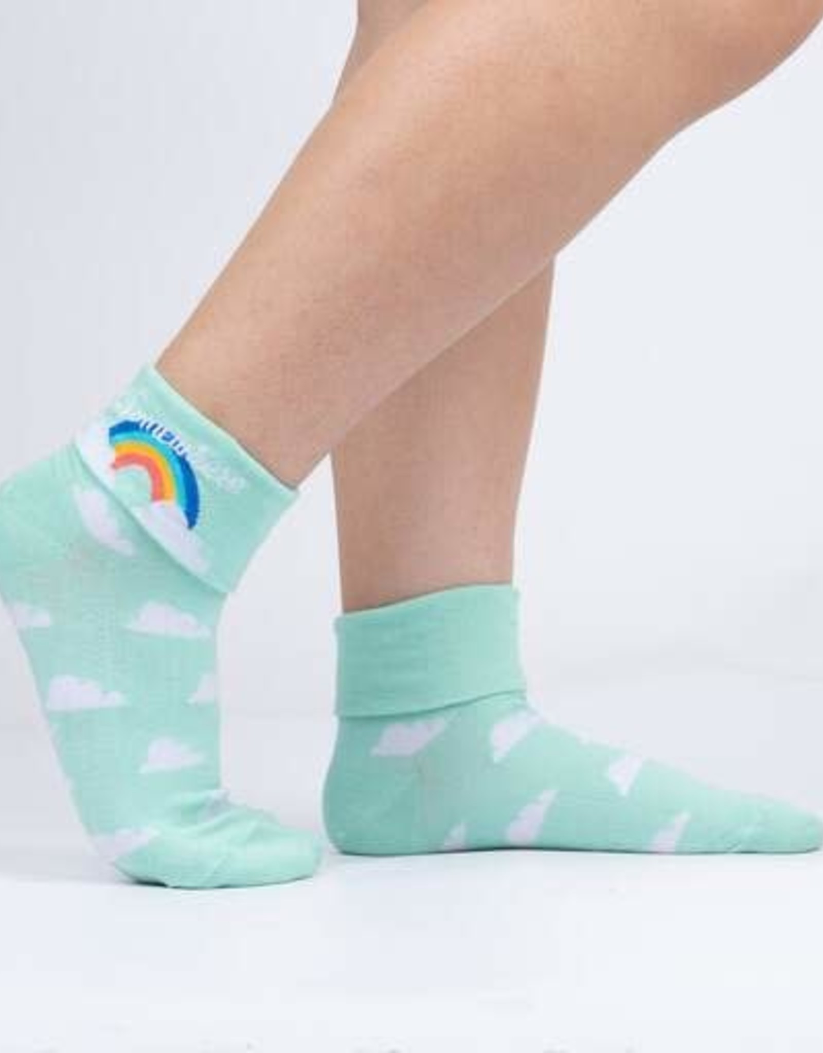 Sock It To Me Turn Cuff Crew - SOMEWHERE OVER THE RAINBOW