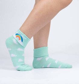 Sock It To Me Turn Cuff Crew - SOMEWHERE OVER THE RAINBOW