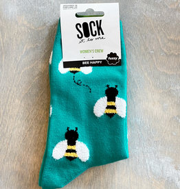 Sock It To Me WOMEN'S CREW: BEE HAPPY