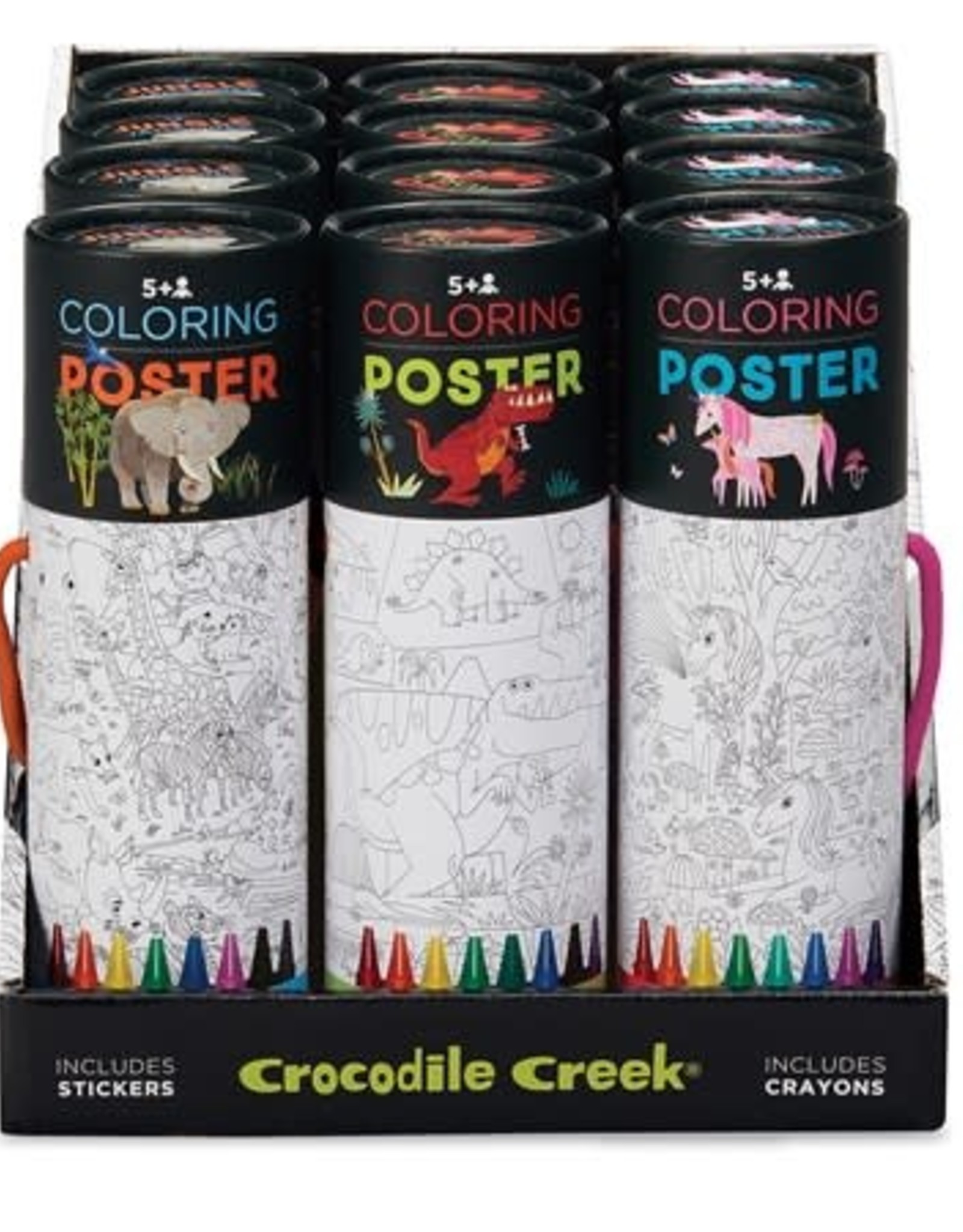 Crocodile Creek COLOR A POSTER W/CRAYONS ASSORT.