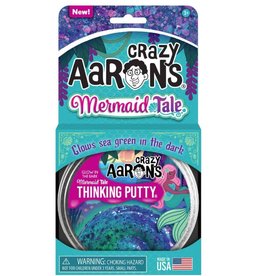 Crazy Aaron's Thinking Putty Crazy Aaron's Glowbrights-Mermaid Tale 4" Tin