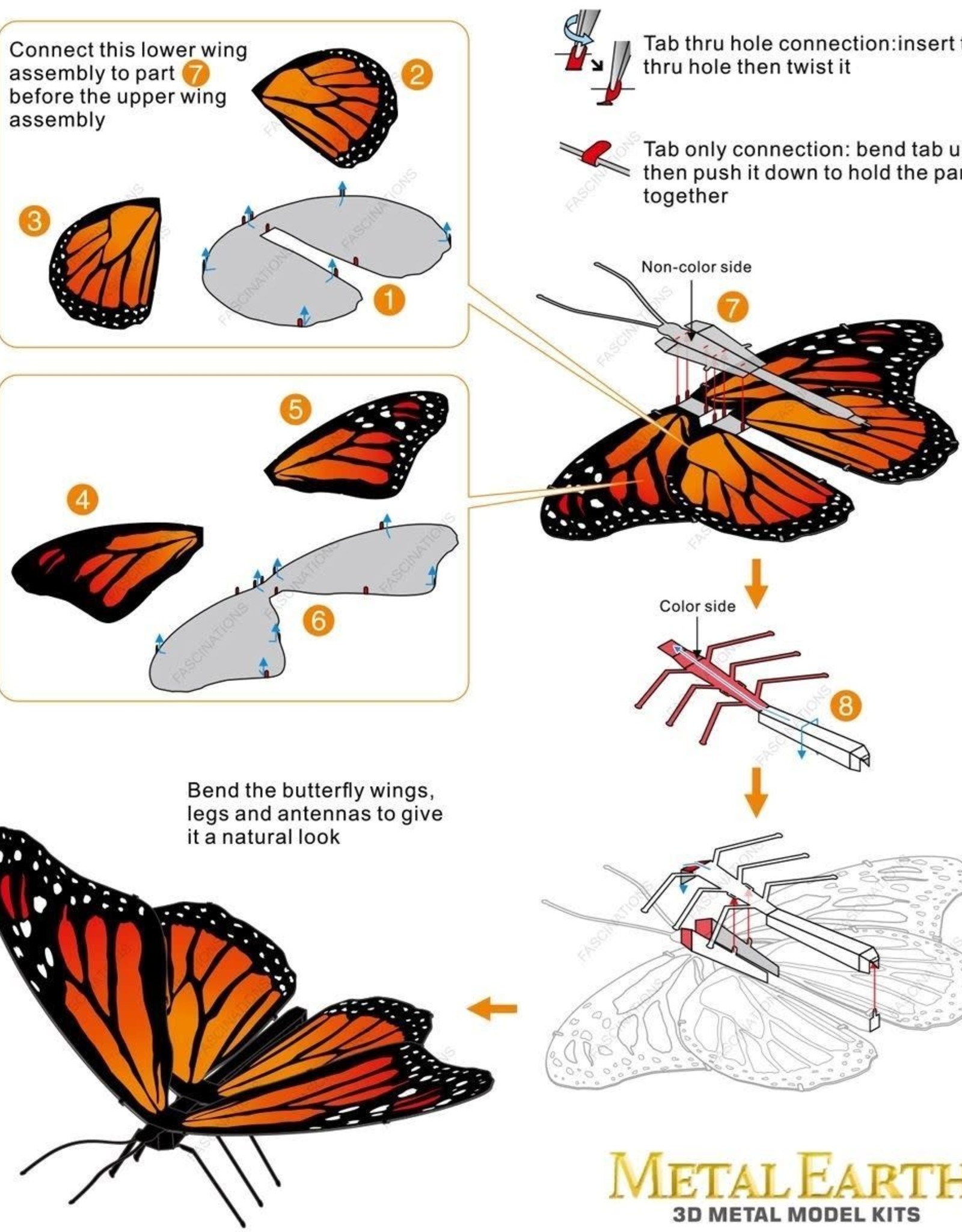MetalEarth M.E. Monarch Butterfly, 1 sh.