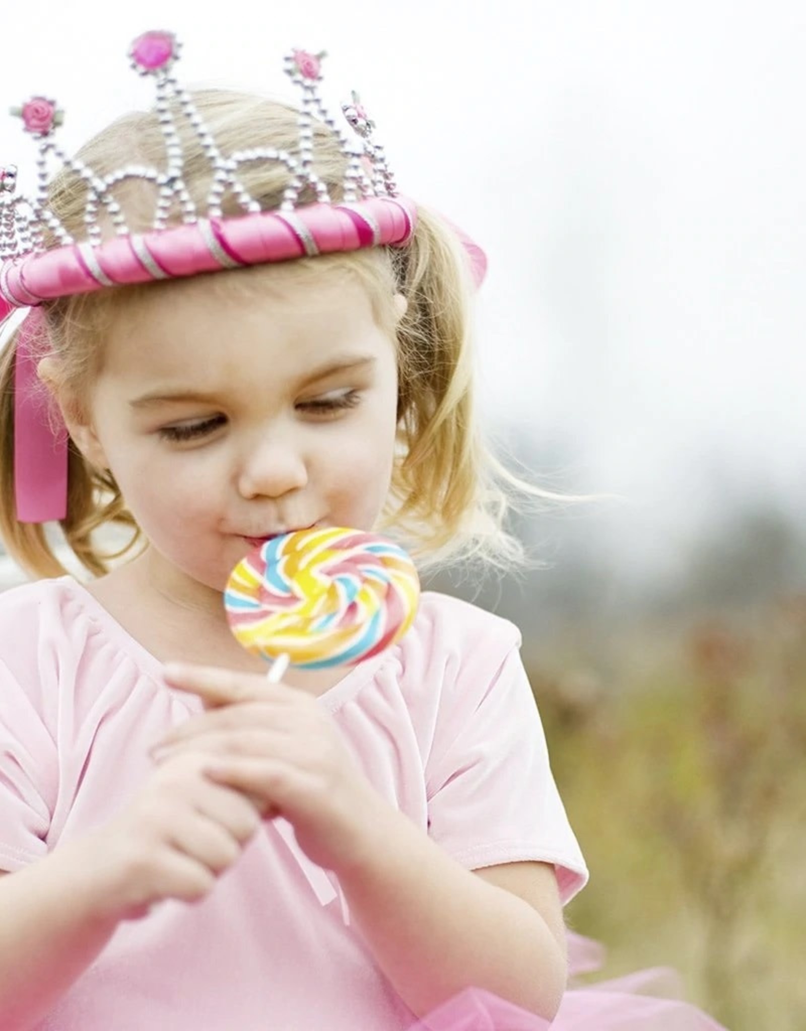 Great Pretenders Ribbon Tiara, Dark Pink