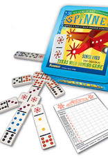 Spinner-Double 9 + Spinner-Color Number-Dominoes W/Tin
