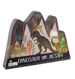 Floss & Rock DINO 80PC "DINO" SHAPED JIGSAW WITH SHAPED BOX