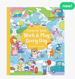 OOLY COLOR-IN' BOOK - WORK & PLAY EVERY DAY (8" X 10")