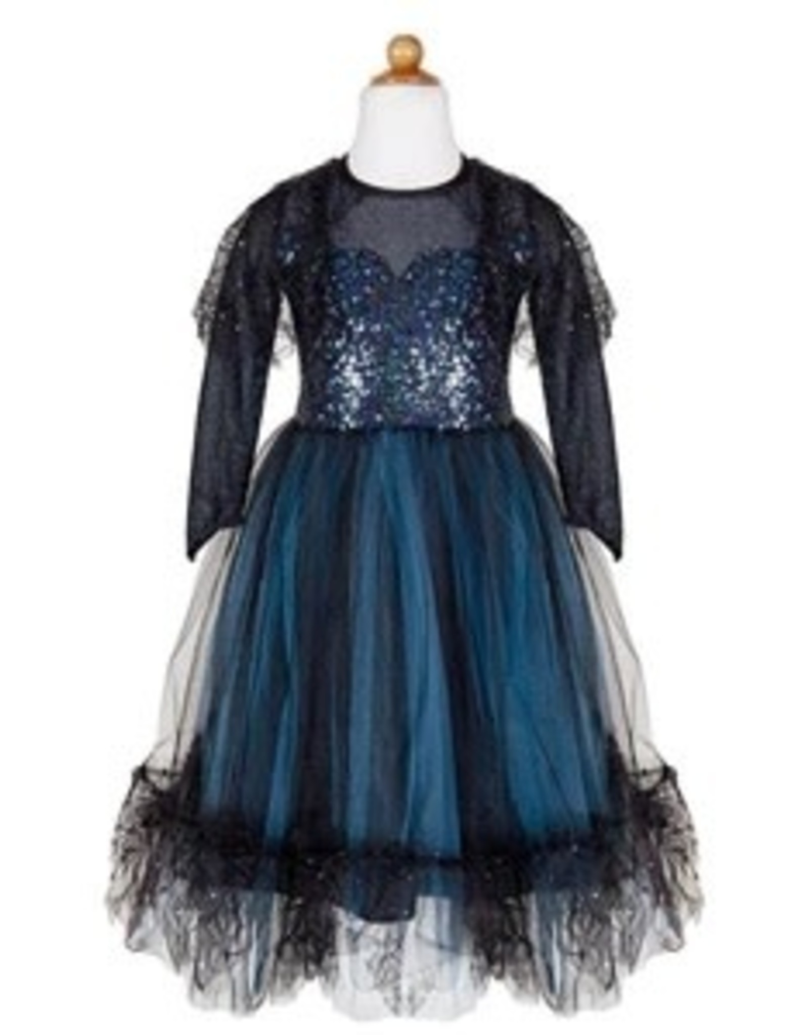 Great Pretenders Luna the Midnight Witch Dress & HB, Size 7-8