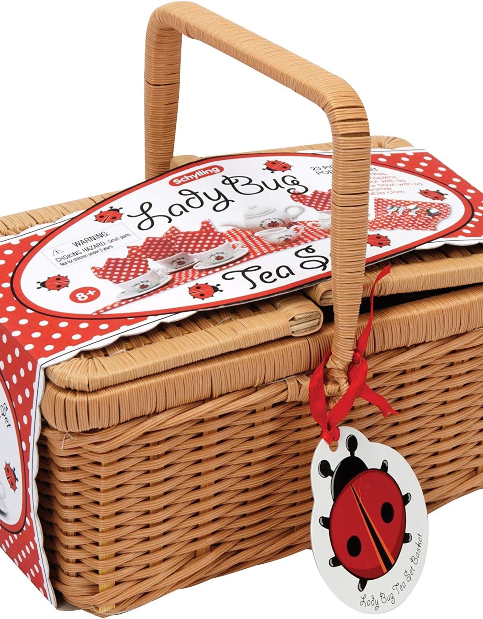 Schylling Ladybug Tea Set Basket