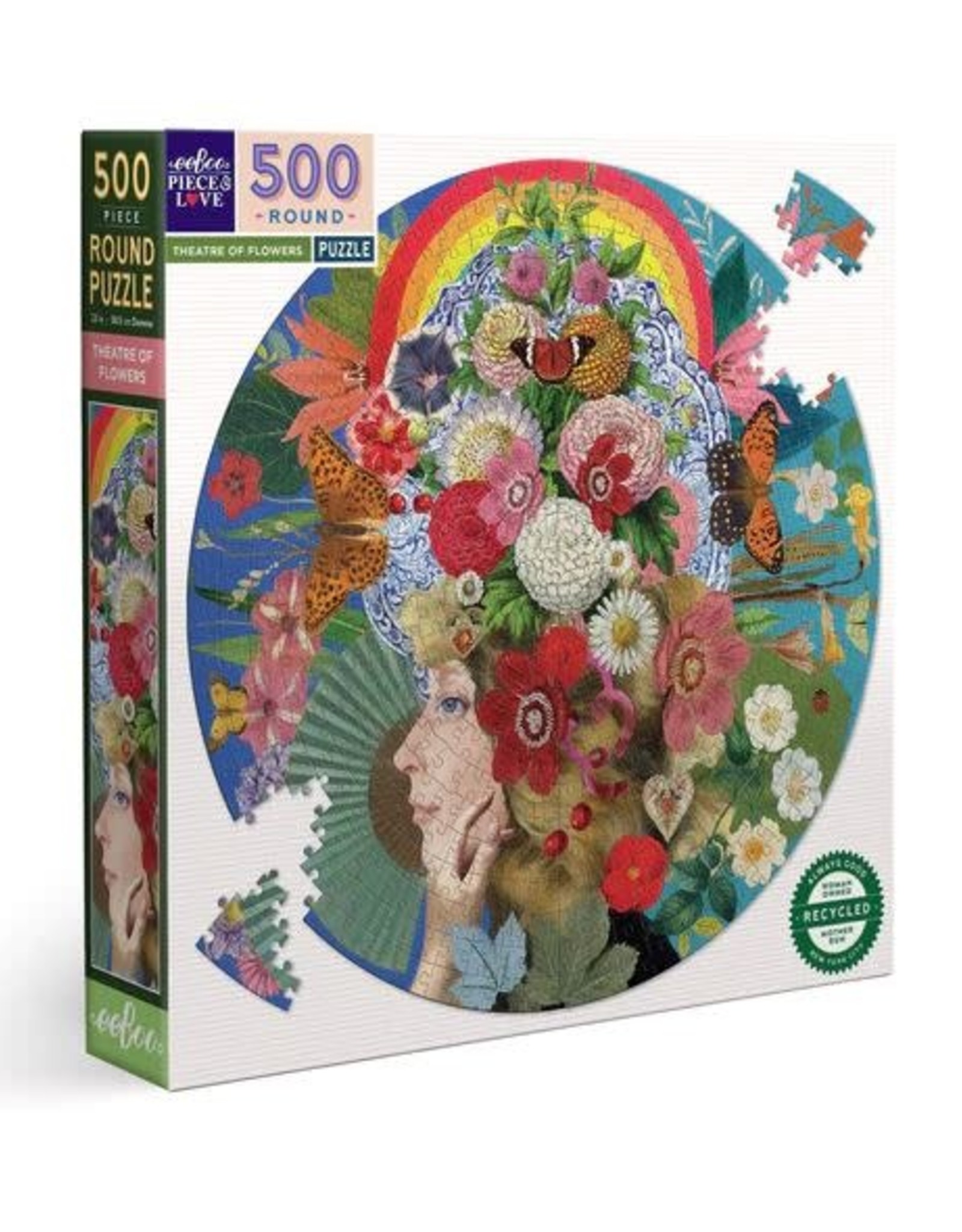 eeBoo Theatre of Flowers 500p Round Puzzle