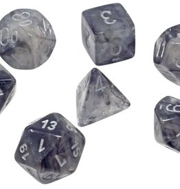 Chessex Dice -  7pc Borealis Light Smoke/Silver Luminary Polyhedral