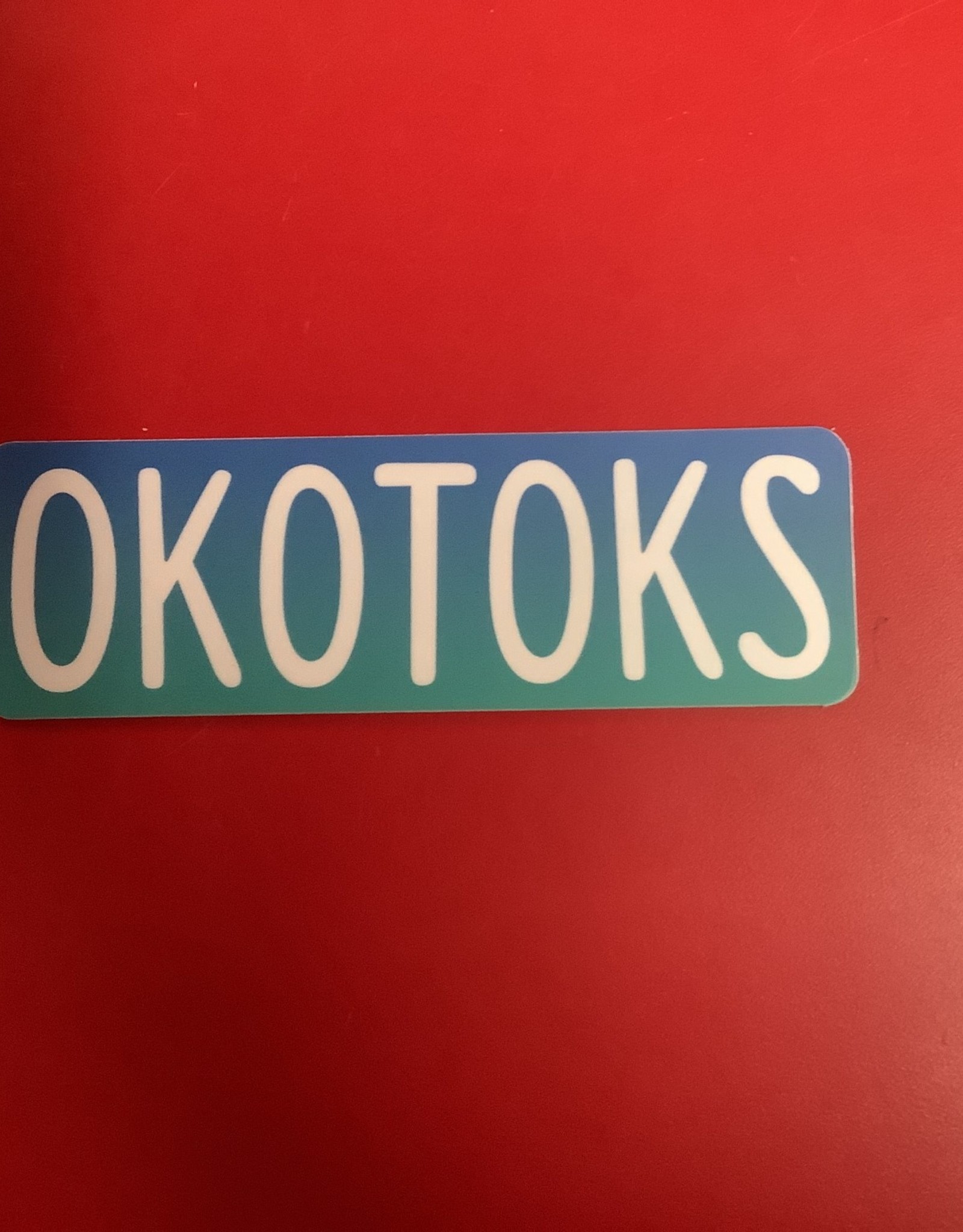 Stickers NW Okotoks Blue Gradient Town Sticker