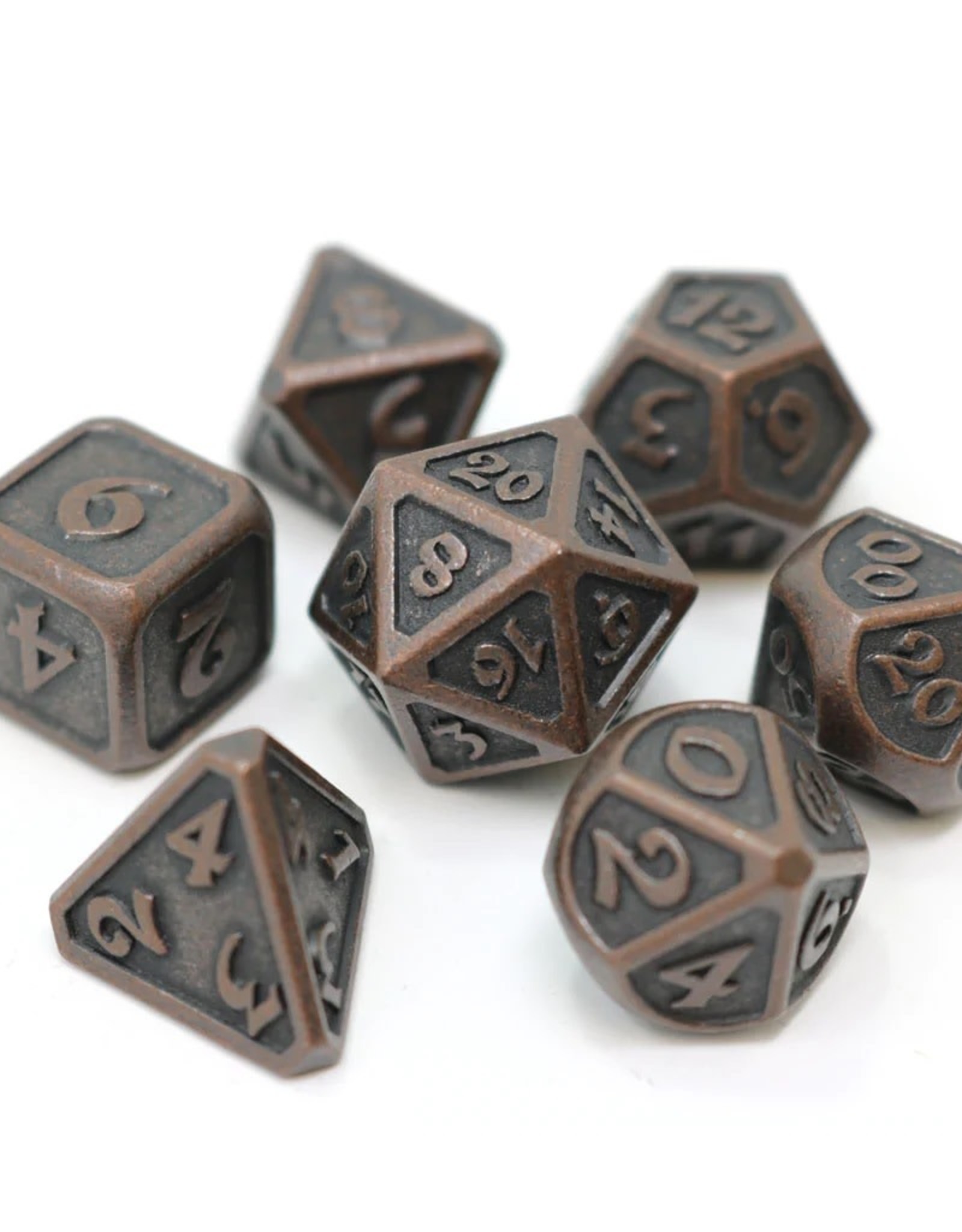 Die Hard 7PC RPG Set: Mythica Dark Copper Metal Polyhedral