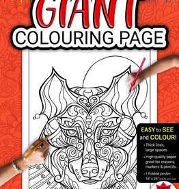 Crystal Salamon Giant Colouring Page - Wolf 24" x 18"