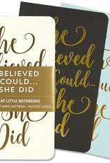 Peter Pauper Press JOTTER MINI NOTEBOOKS: SHE BELIEVED SHE COULD