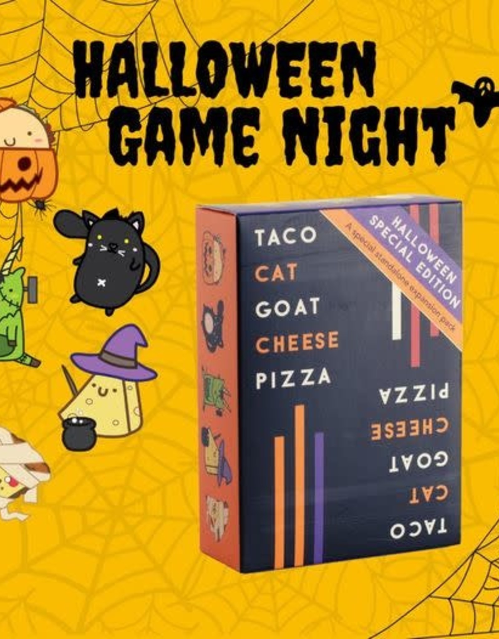 Blue Orange Taco Cat Goat Cheese Pizza - Halloween Edition