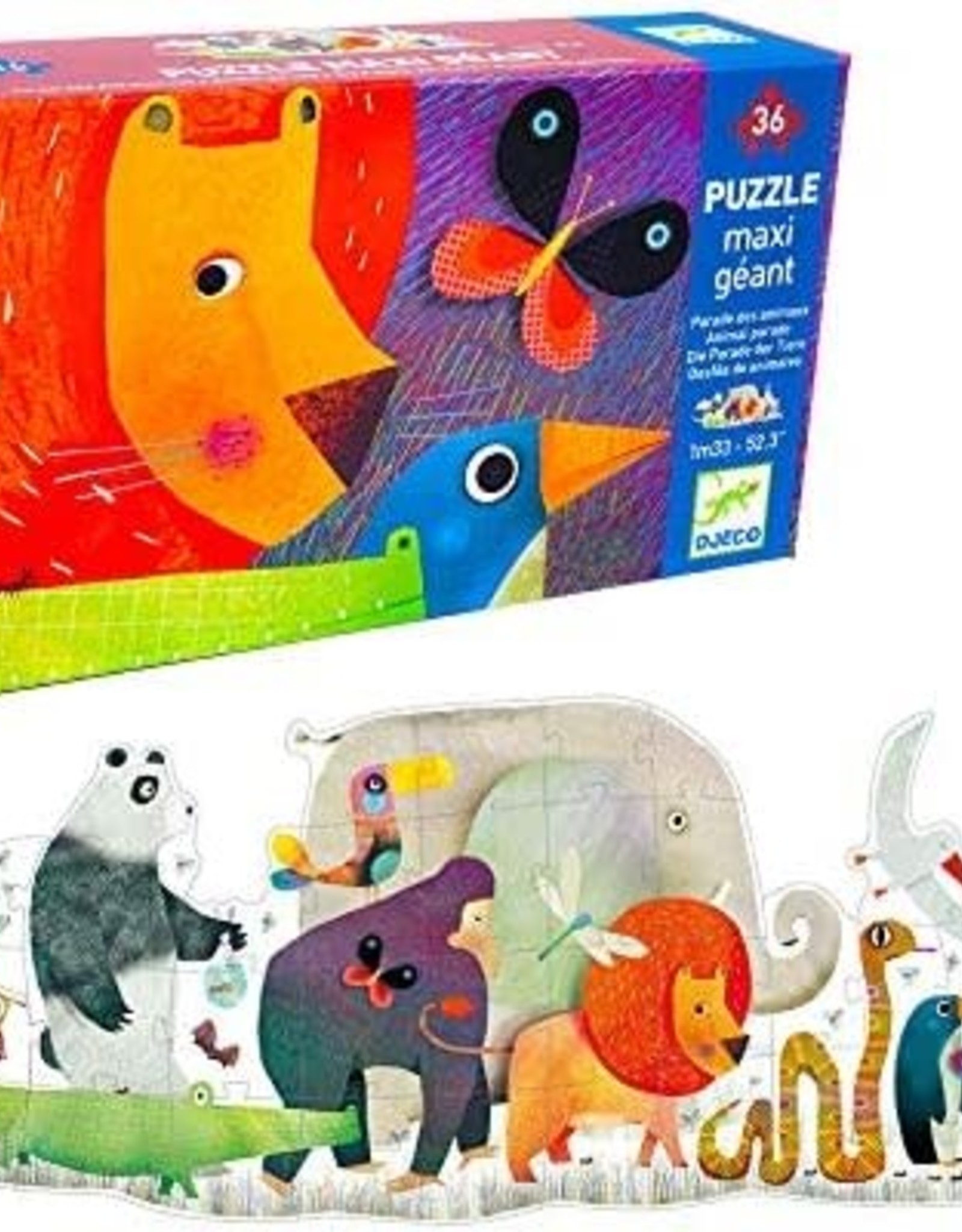 DJECO Giant puzzle / Animal parade / 36 pcs