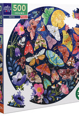 eeBoo Moths 500pc Round Puzzle