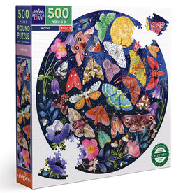 eeBoo Moths 500pc Round Puzzle