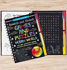 Peter Pauper Press GAMES AND PUZZLES - OCEAN WORLD SCRATCH AND SKETCH