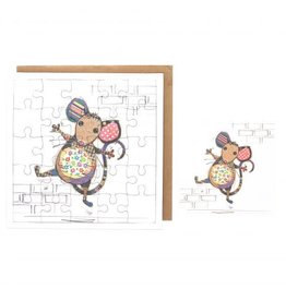 Incognito CARD PUZZLE AND ENVELOPE - MOUSE - BLANK