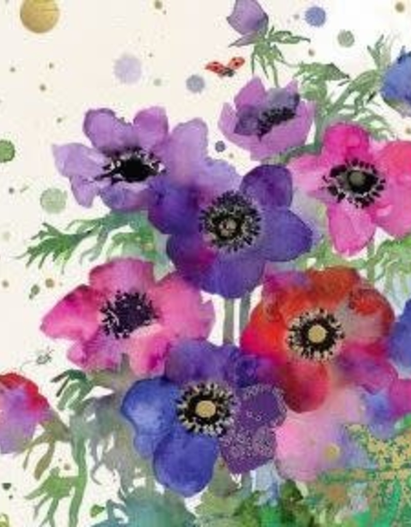 Bug Art COLLAGE - Anemones - BLANK (5" X 7")