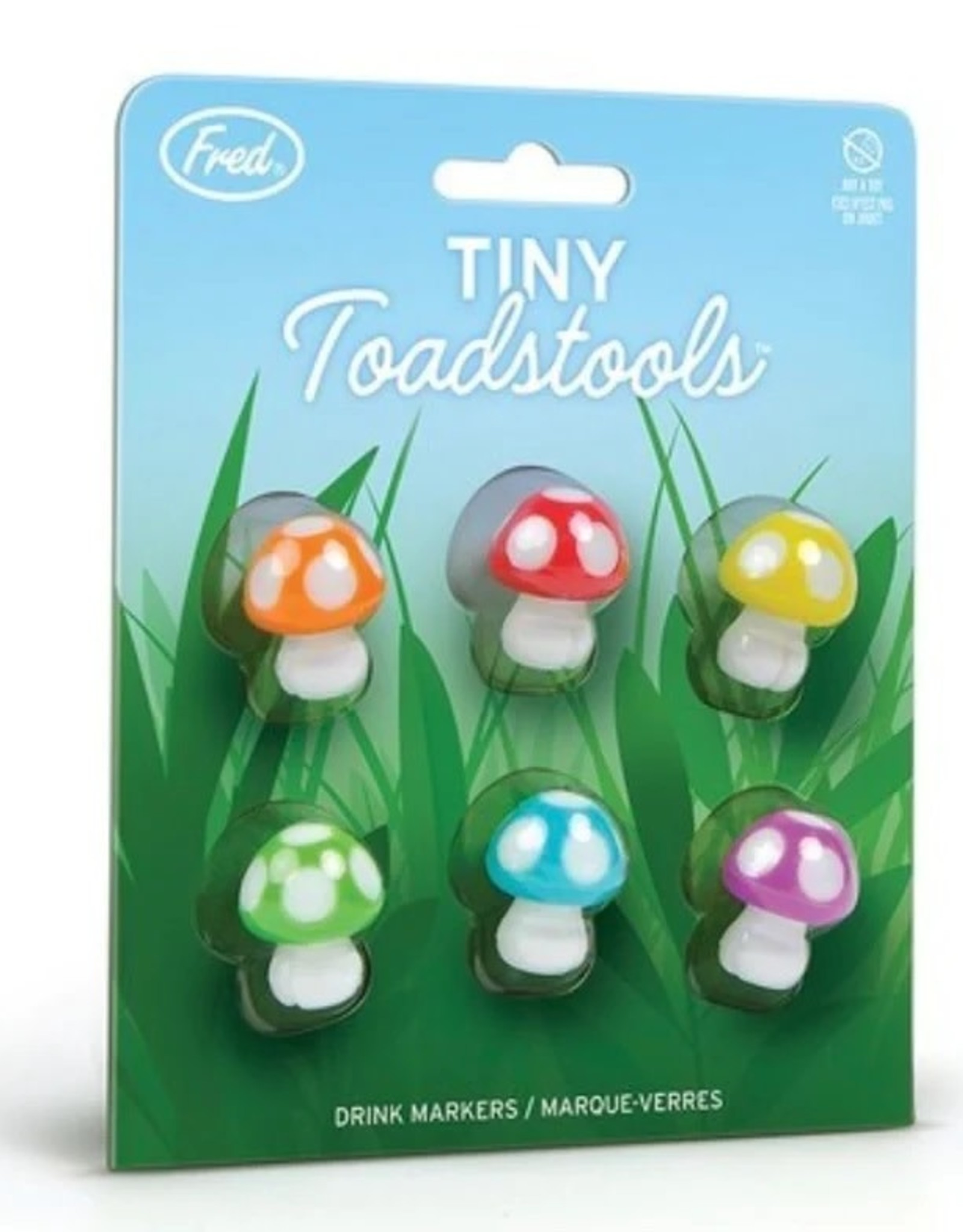 Fred & Friends Tiny Toadstools - Drink Charms (6)