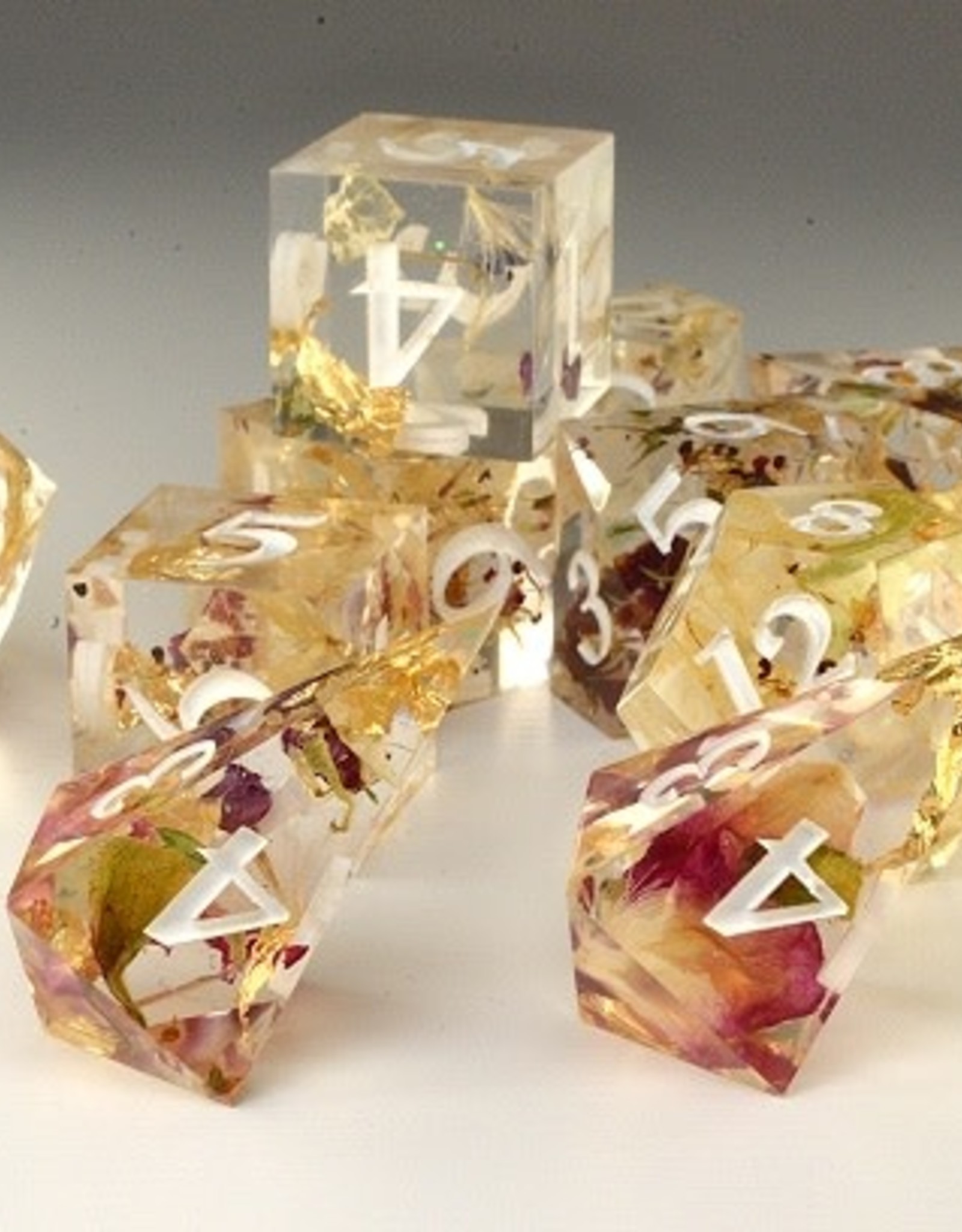 2Crit2Quit Dice - 7pc Handmade Polyhedral - Cultivate