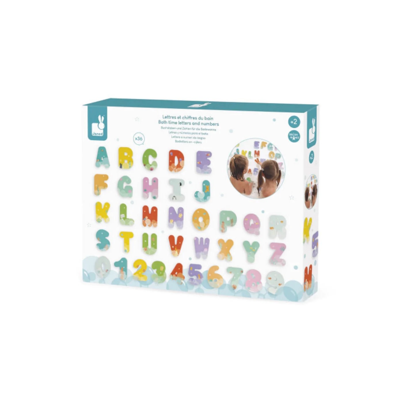 Janod Bath Time Letters and Numbers - Monkey Mountain Toys & Games