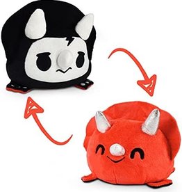 TeeTurtle Reversible Triceratops/Skeleton Happy Red/Sad Skeleton