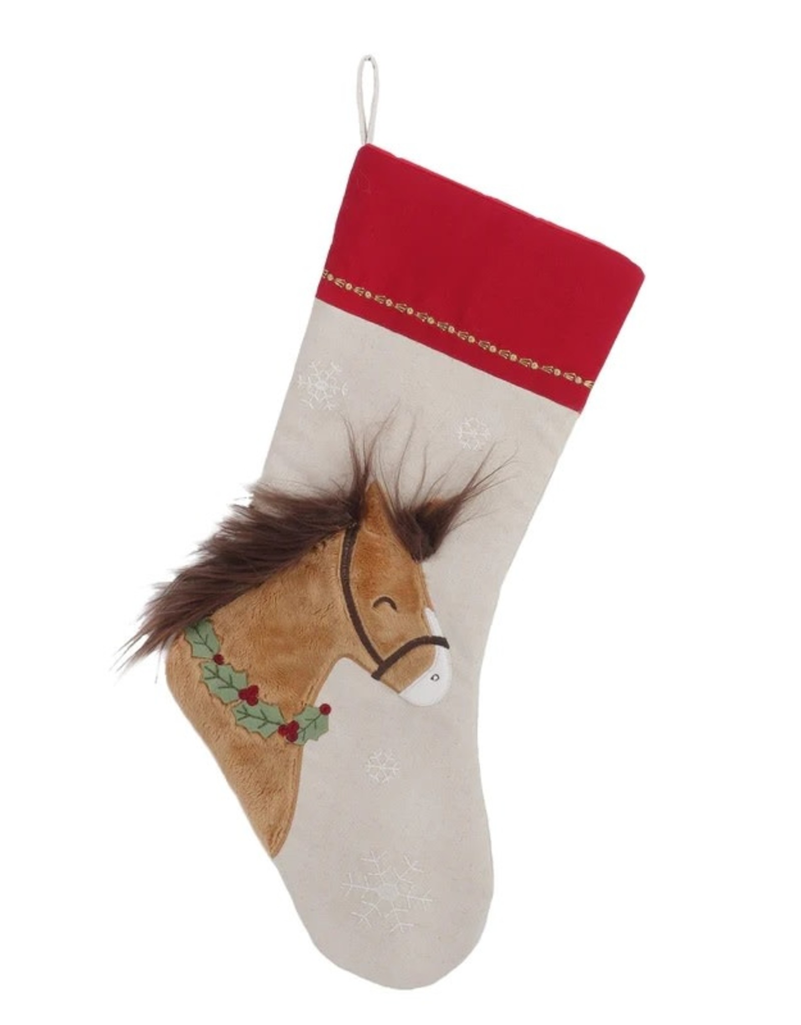 Spruced HORSE & HOLLY STOCKING