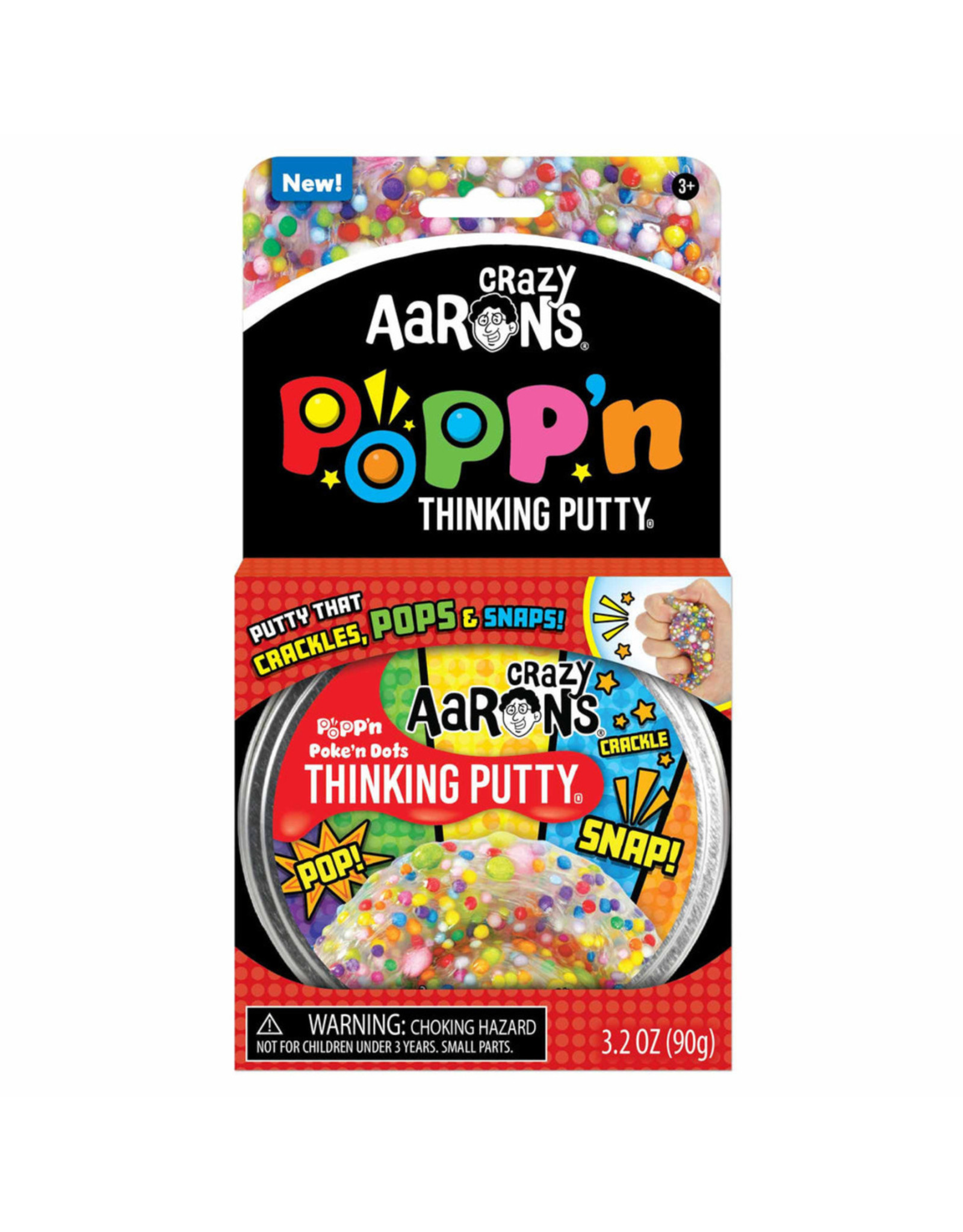 Crazy Aaron's Thinking Putty Crazy Aaron's Popp'n Putty 4" Tin Poke'n Dots