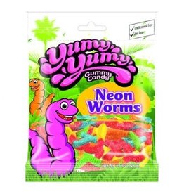 Yumy Yumy Sour Neon Worms 4.5oz