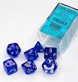 Chessex Translucent 7pc Blue/White