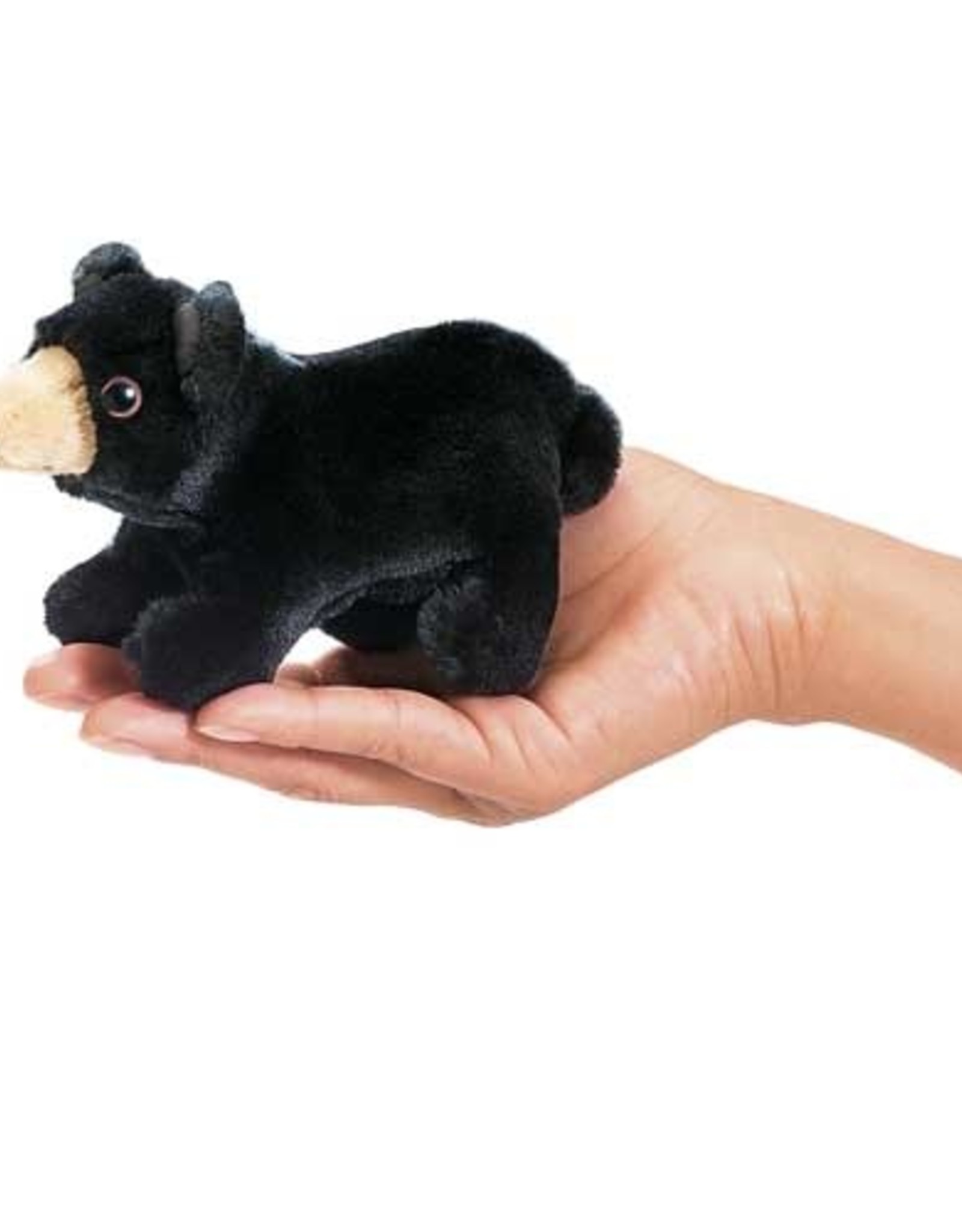 FOLKMANIS Mini Black Bear Puppet