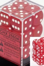 Chessex Dice - 12D6 Opaque Red/White