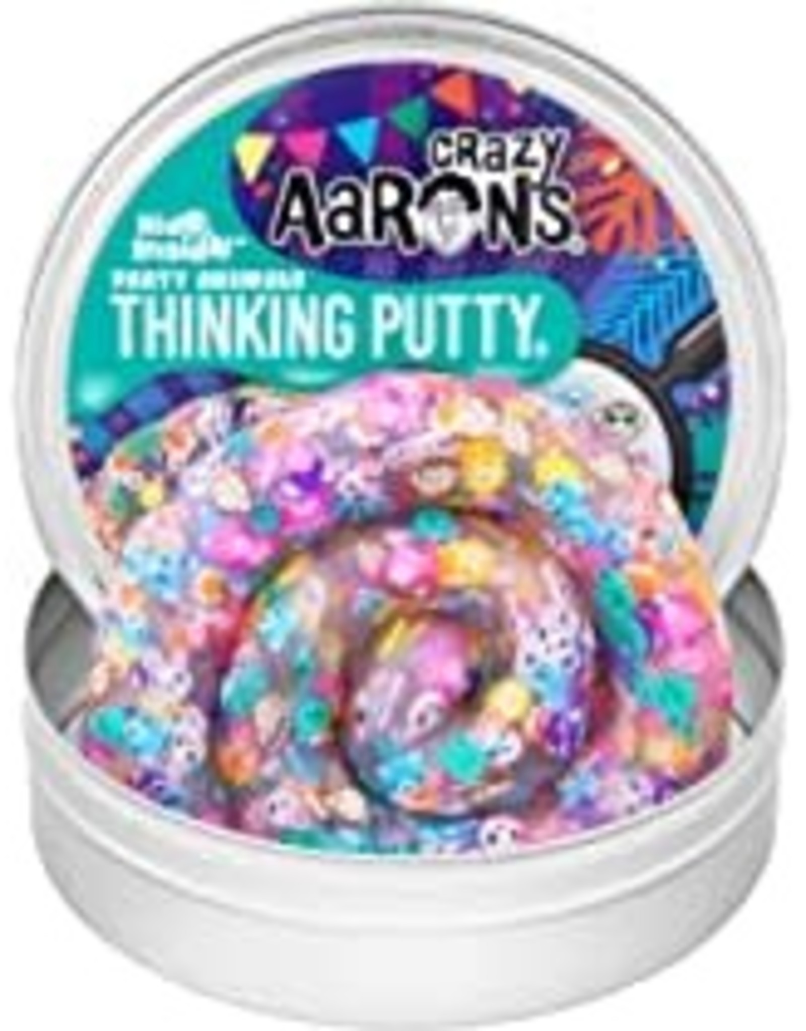 Crazy Aaron's Thinking Putty Crazy Aaron's 4" Tin - Party Animals