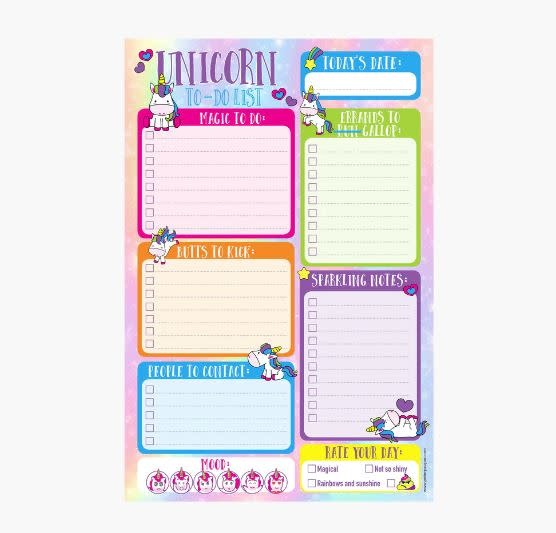 Peter Pauper Press NOTE PAD UNICORN - Monkey Mountain Toys & Games