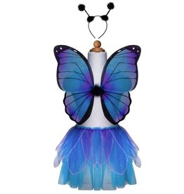 Great Pretenders Blue Midnight Butterfly Tutu With Wings & Headband, Size 4-6