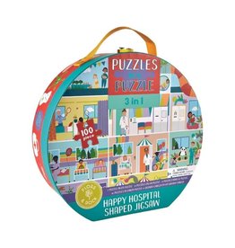 Floss & Rock HAPPY HOSPITAL 100PC 3 IN 1 PUZZLE