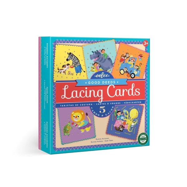 eeBoo GOOD DEEDS LACING CARDS - Monkey Mountain Toys & Games