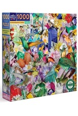 eeBoo HUMMINGBIRDS AND GEMS 1000PC SQUARE PUZZLE