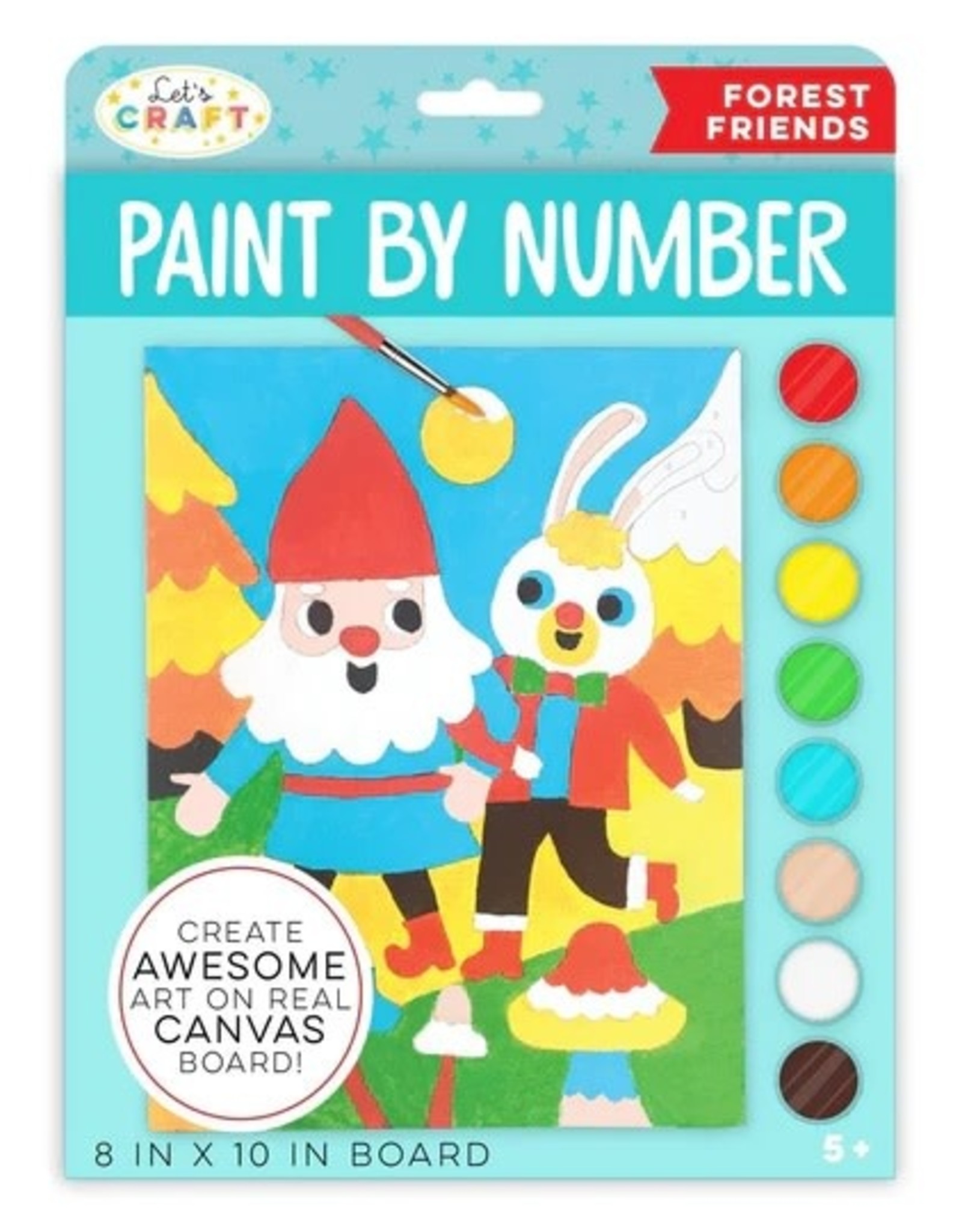 Bright Stripes PAINT BY NUMBER FOREST FRIENDS