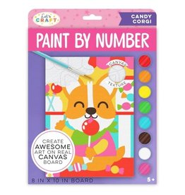 Bright Stripes PAINT BY NUMBER CANDY CORGI