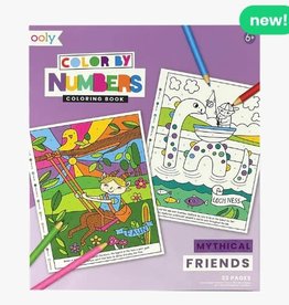 OOLY COLOR BY NUMBERS COLORING BOOK - MYTHICAL FRIENDS