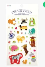OOLY STICKIVILLE STANDARD - QUIRKY DOGS (CLEAR VINYL)