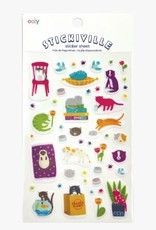 OOLY STICKIVILLE STANDARD - QUIRKY CATS (CLEAR VINYL)