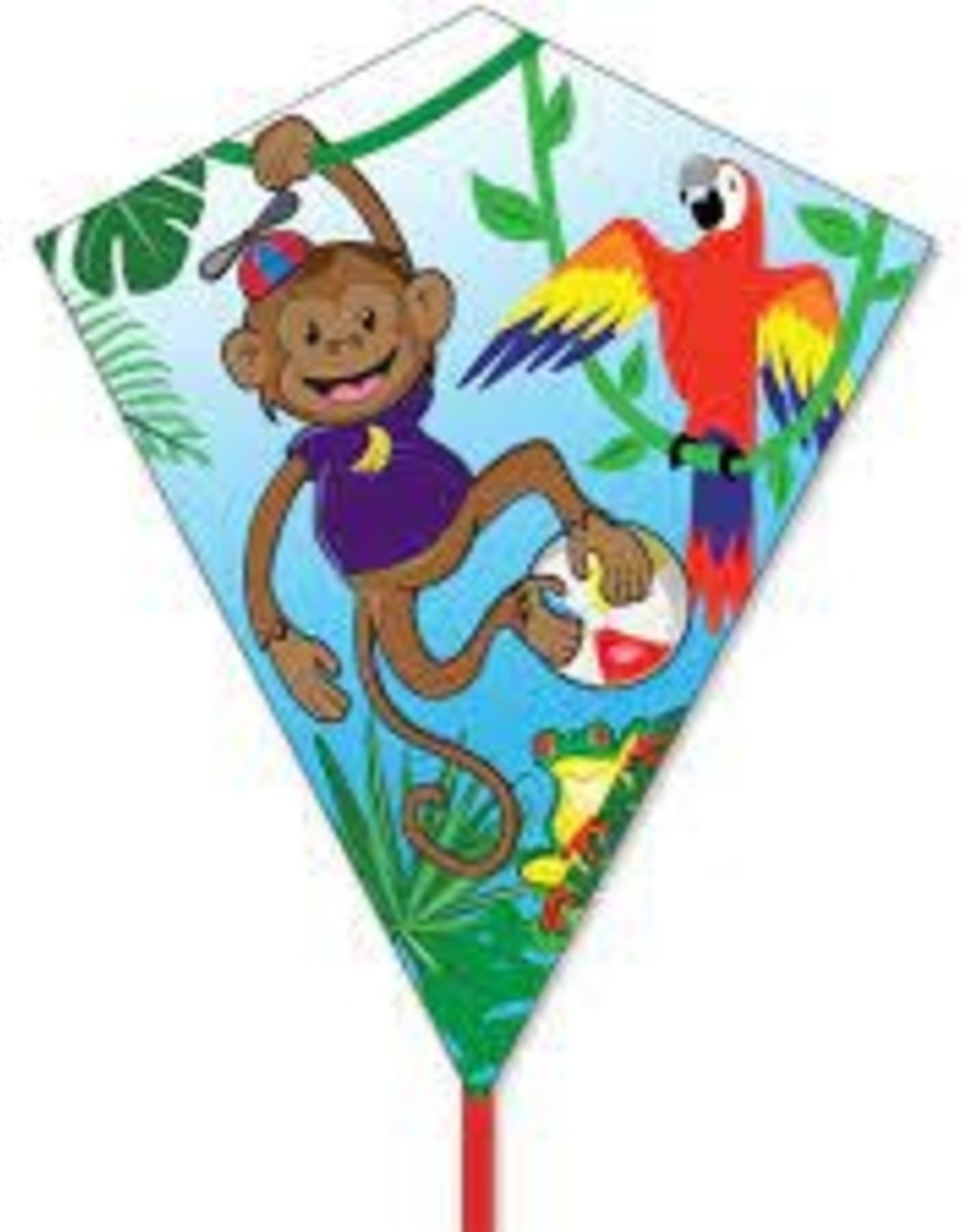 Premier Kites 25 IN. DIAMOND  MONKEY  KITE  Monkey Mountain Toys & Games